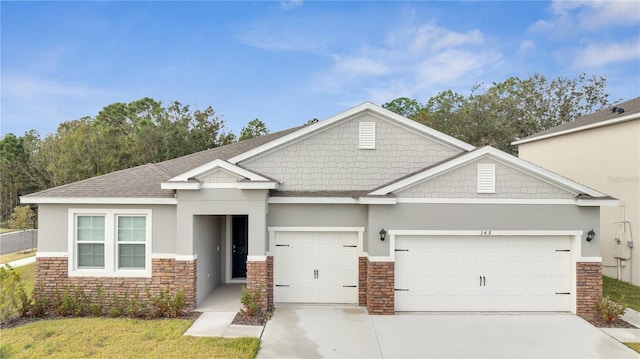 view of front of home featuring a garage