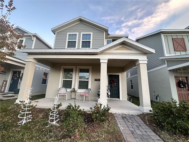 view of front of home with a porch