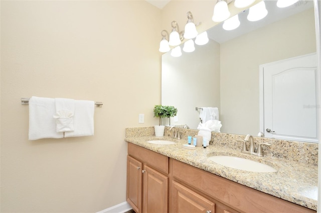 bathroom featuring vanity