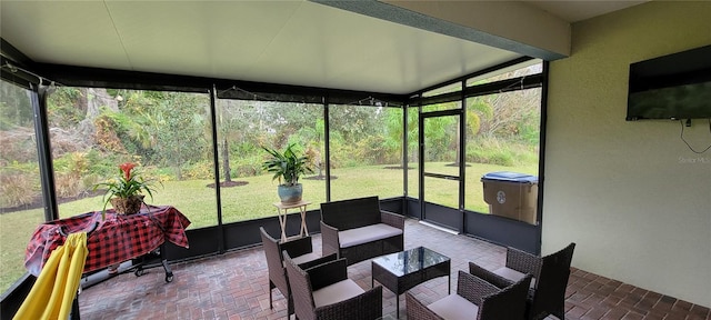 view of sunroom / solarium