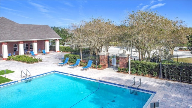 view of pool with a patio