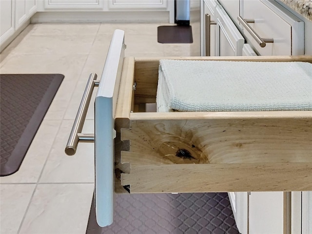 room details featuring white cabinetry