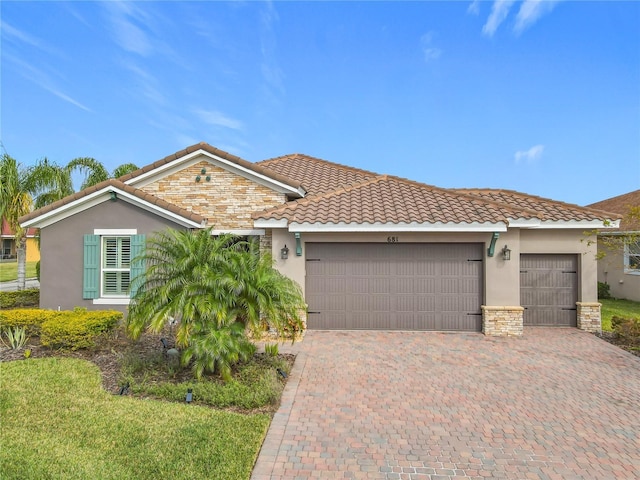 view of front of home featuring a garage