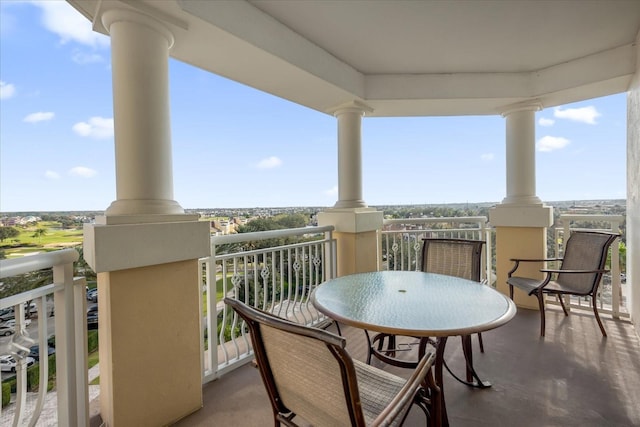 view of balcony