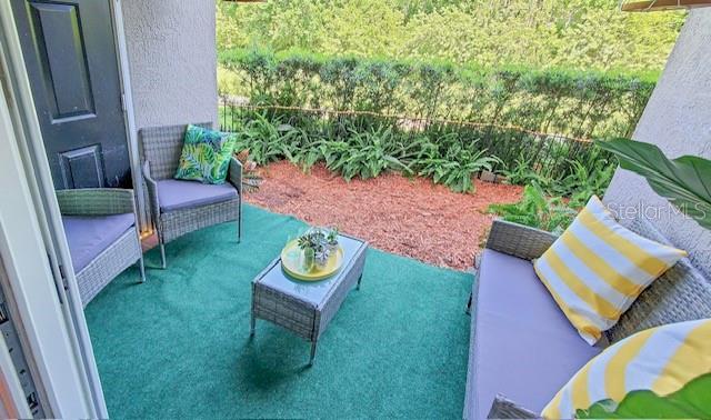 balcony featuring a patio