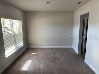 view of carpeted spare room