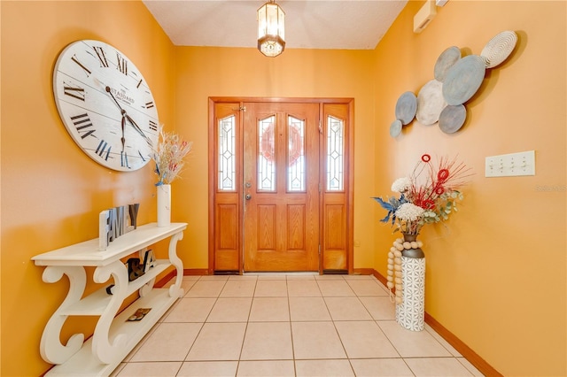 view of tiled entrance foyer