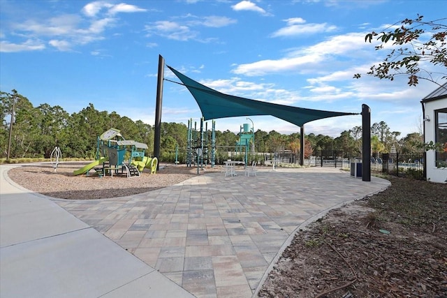 view of community featuring a playground