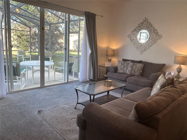 view of carpeted living room