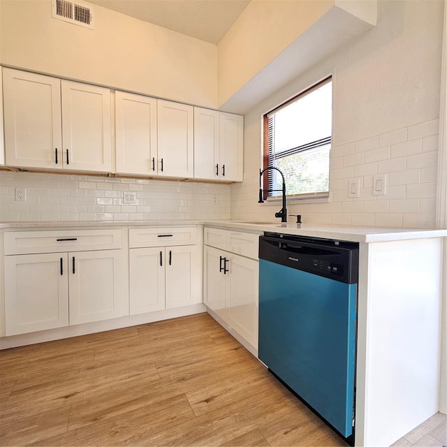 kitchen featuring sink, white cabinets, and stainless steel dishwasher