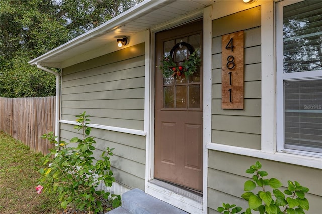 view of property entrance