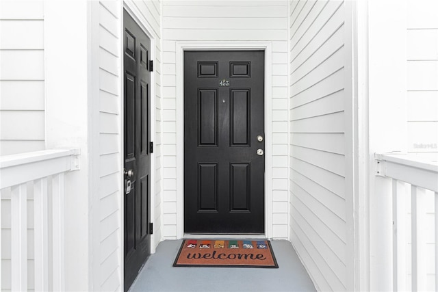 view of doorway to property