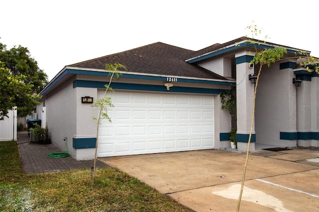 view of property exterior featuring a garage