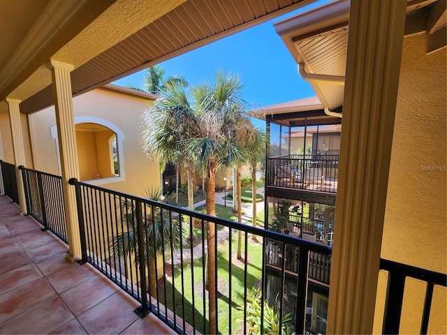 view of balcony