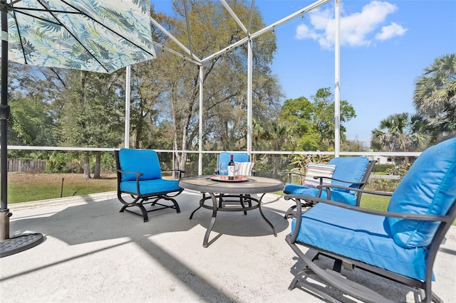 view of sunroom