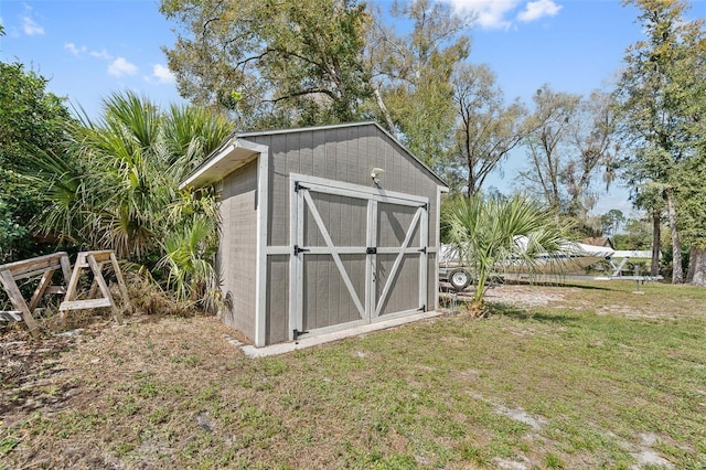 view of shed