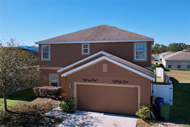 view of front facade with a garage