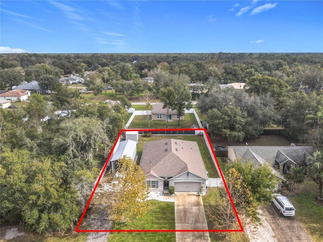 birds eye view of property