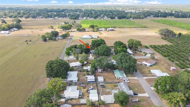 drone / aerial view featuring a rural view