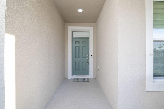 view of doorway to property