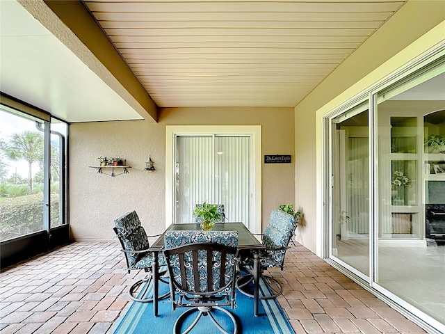 view of sunroom