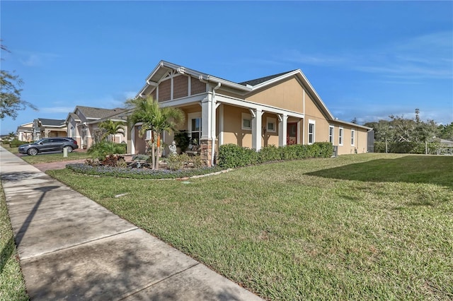 view of property exterior featuring a yard