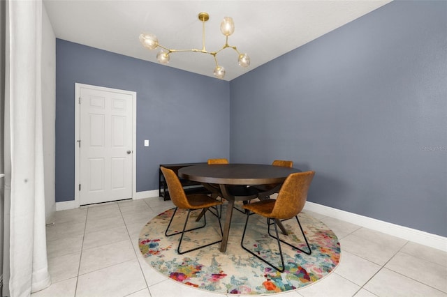 dining room featuring light tile patterned floors