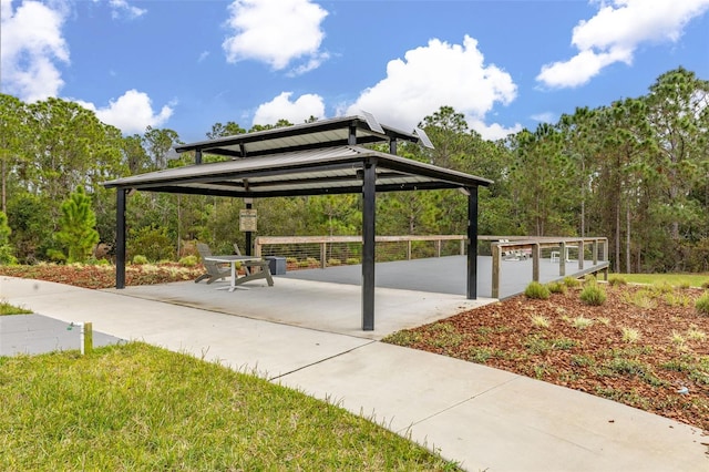 view of community featuring a gazebo