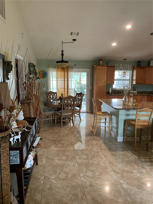 view of dining area