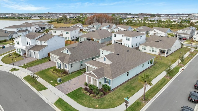 drone / aerial view with a residential view