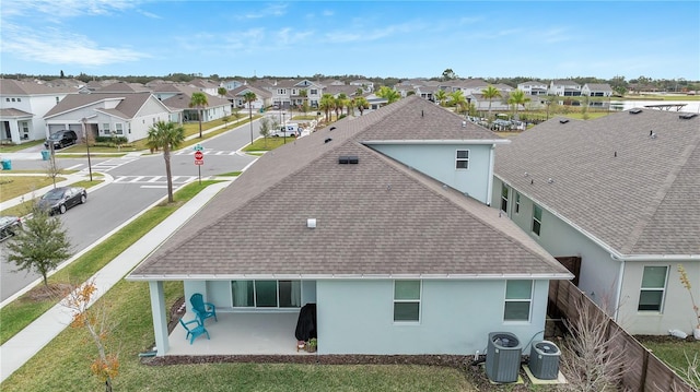 bird's eye view with a residential view