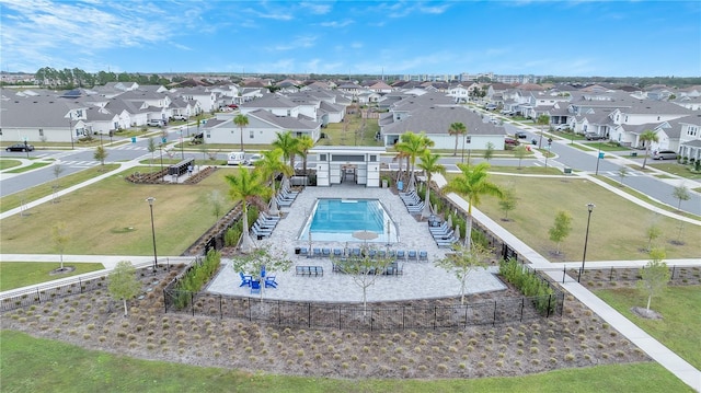 birds eye view of property featuring a residential view