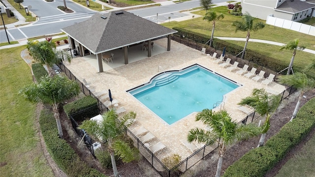 view of pool with a patio