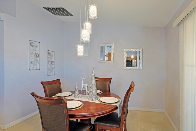 view of dining area