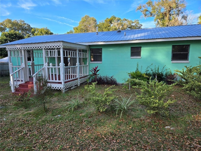 view of rear view of property