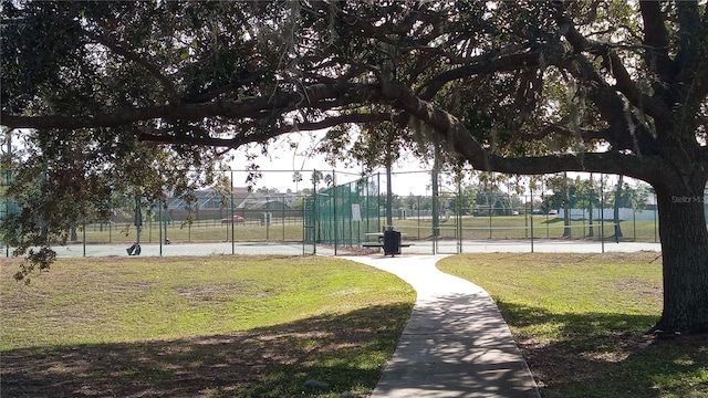 surrounding community featuring a lawn