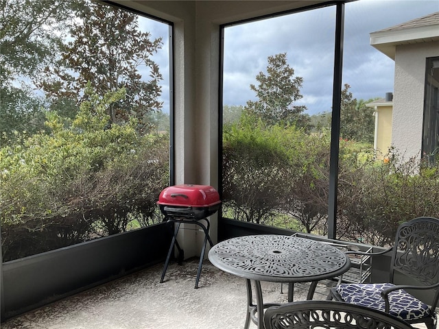 view of sunroom