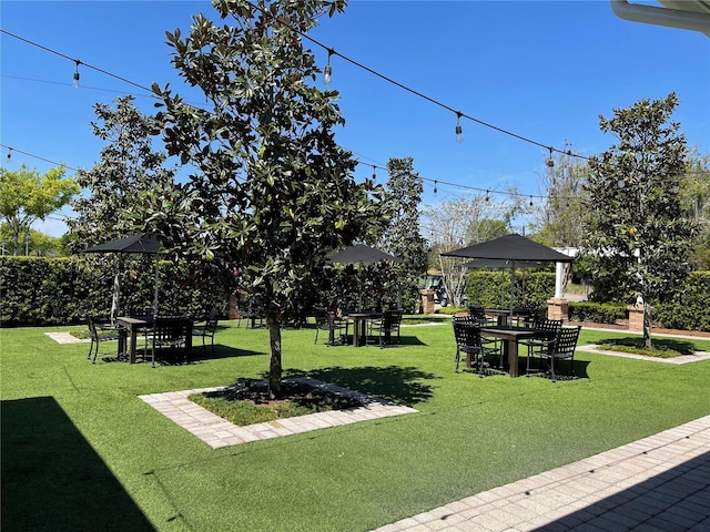 view of yard with a gazebo