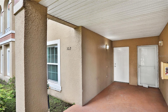 view of doorway to property