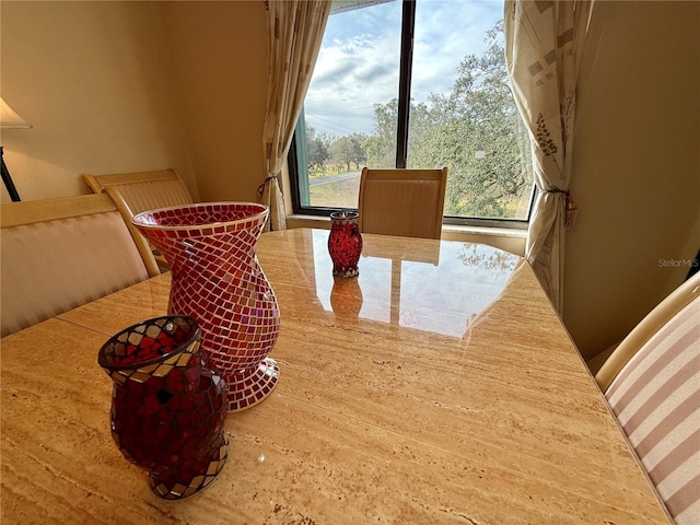 view of dining area