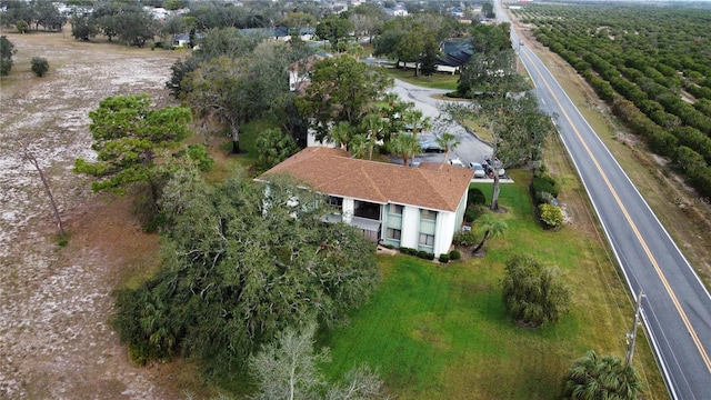 aerial view featuring a rural view