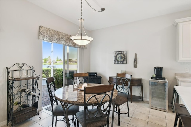 view of tiled dining room