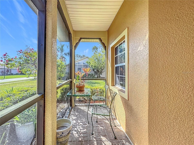 view of sunroom