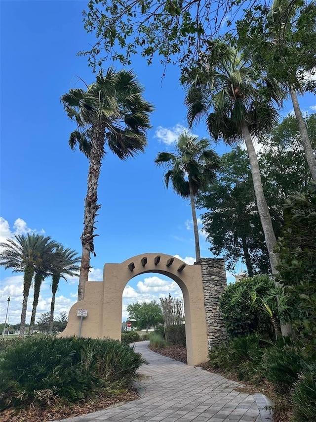 view of community sign