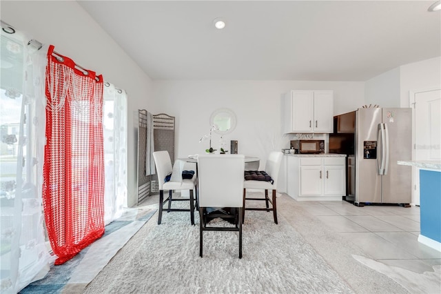 view of tiled dining room