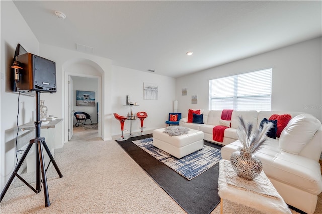 view of carpeted living room