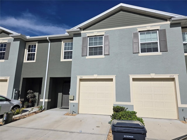 view of property with a garage