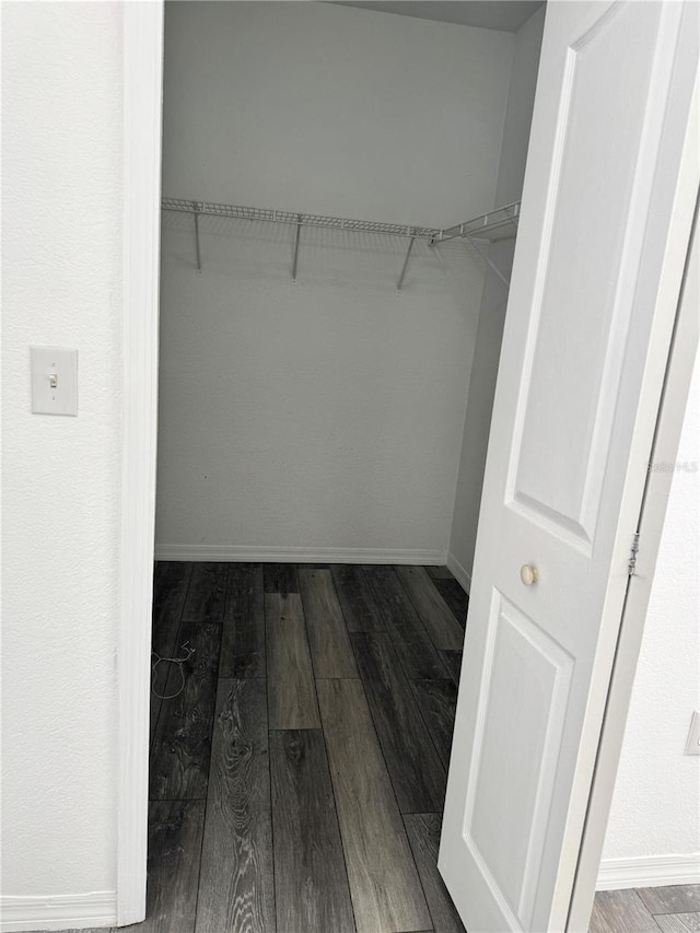 spacious closet featuring hardwood / wood-style floors