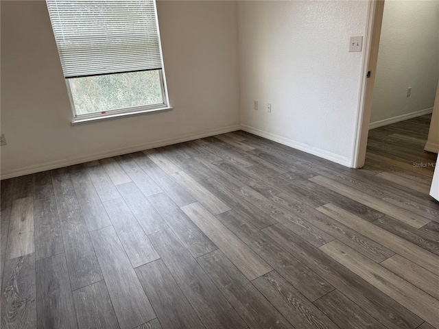 empty room with wood-type flooring