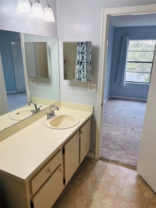 bathroom with vanity